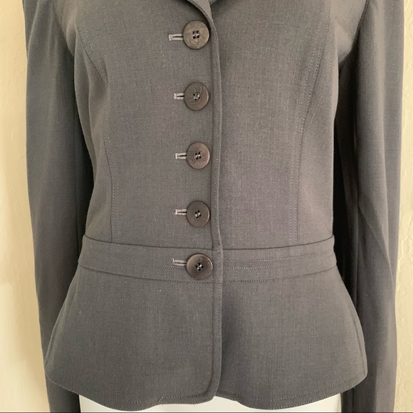 GIORGIO ARMANI Le Collezioni Wool Stretch 5 Button Blazer Jacket Grey Career 10 - Picture 5 of 15